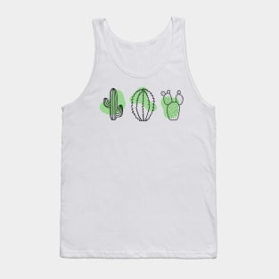 Cactus Line Drawing 2 Tank Top